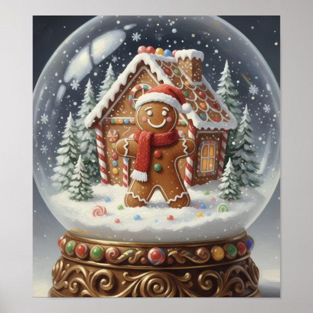 GingerBreadManSnowGlobe Poster (Framsidan)