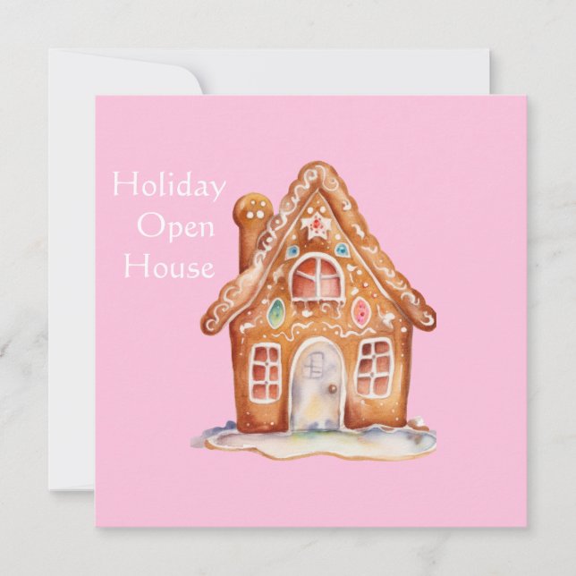 Gingerbreadönskningar Inbjudningar (Framsida)
