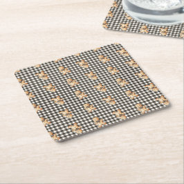 Gingerbreadparad på gingham! underlägg papper kvadrat