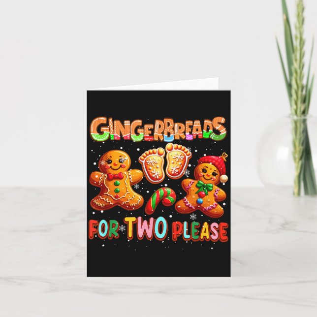 Gingerbreads For Two Please Christmas Pregnancy An Kort (Framsida)