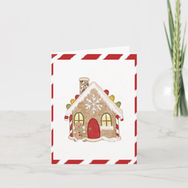Gingerbreadshus Helgkort (Framsida)