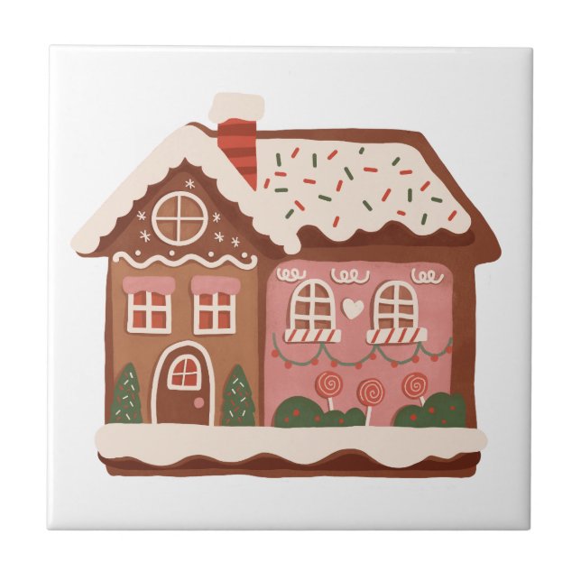 Gingerbreadshus Jul Juldekoration Kakelplatta (Framsidan)