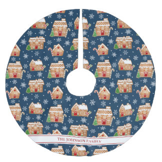 Gingerbreadshus Julgransmatta Borstad Polyester