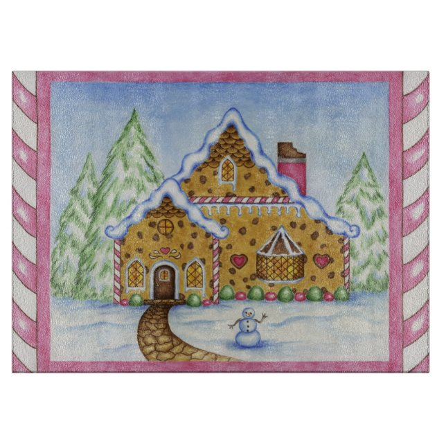 Gingerbreadshus Skärbräda (Framsidan)