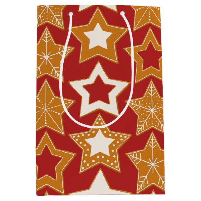 Gingerbreadstjärnor (jul) presentpåse (Framsidan)