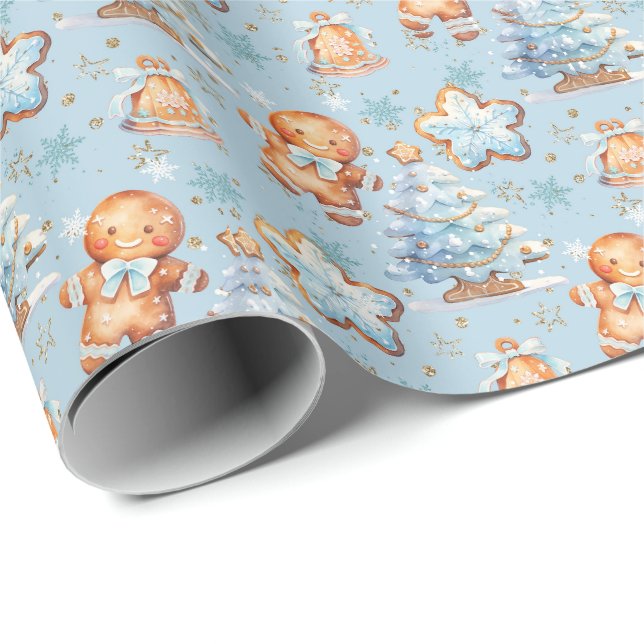 Gingerbröd Baby Gingerbröd Julgran Presentpapper (Rullad Hörn)