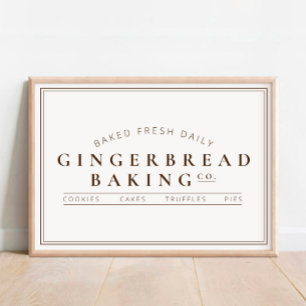 Gingerbröd Baking Co. Helgdag Poster
