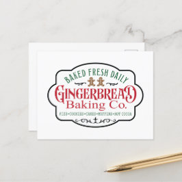 Gingerbröd bakverk North Pole-julen Helg Vykort