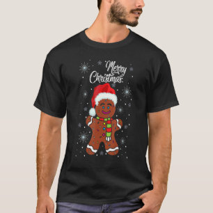 Gingerbröd Bära Santa Hat-juldräkten Cooki T Shirt
