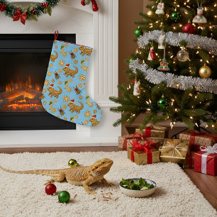 Gingerbröd Beared Dragon Jul Stor Julstrumpa