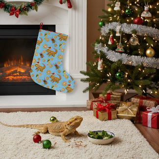 Gingerbröd Beared Dragon Jul Stor Julstrumpa
