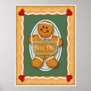 Gingerbröd Bita Jag Poster