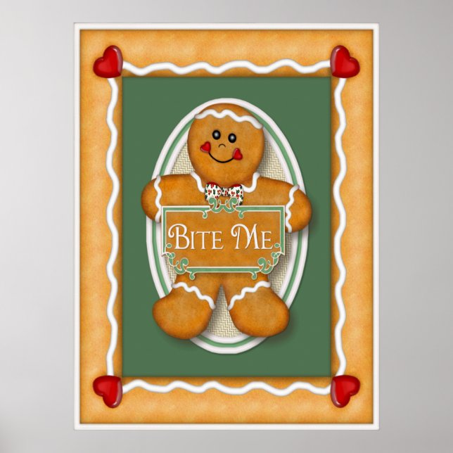 Gingerbröd Bita Jag Poster (Framsidan)