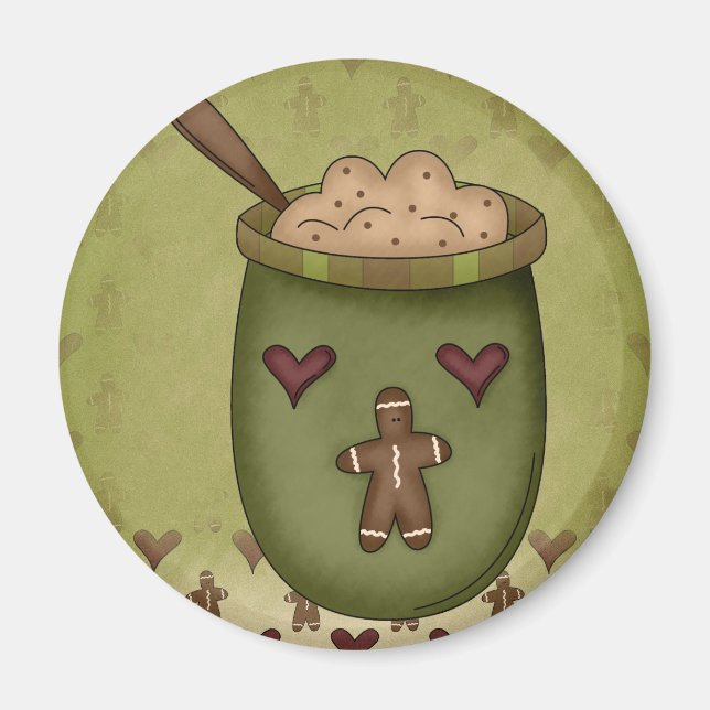 Gingerbröd Bowl Magnet (Framsidan)