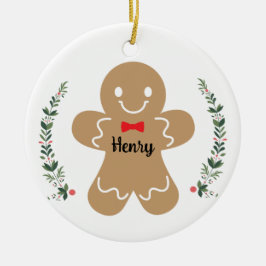 Gingerbröd Boy Anpassningsbar Jul Helgdag Ornament
