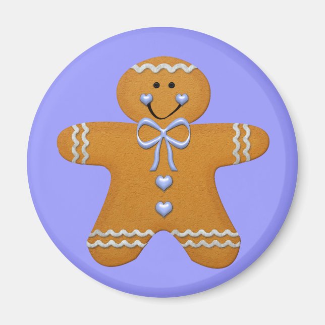 Gingerbröd Boy Fridge Magnet (Framsidan)
