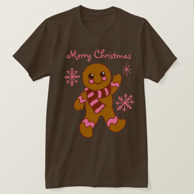Gingerbröd Boy jul T-Shirt (Design framsida)