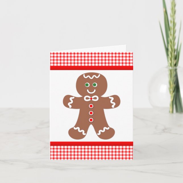 Gingerbröd Boy Tack Kort (Framsida)