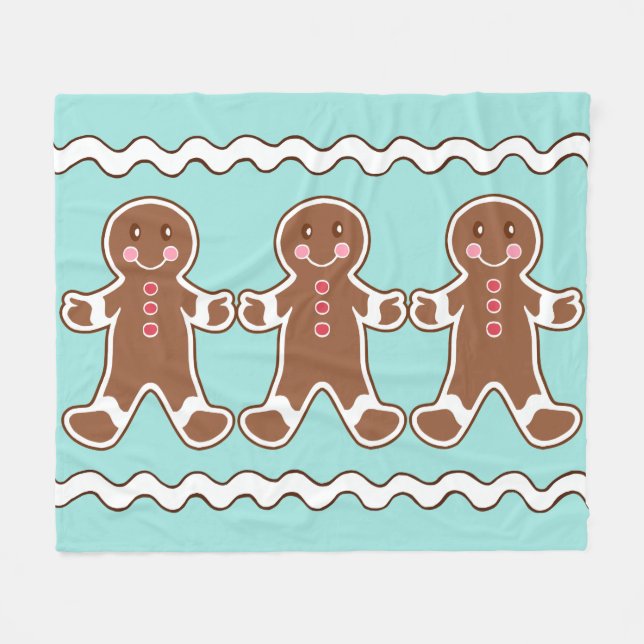 Gingerbröd Boys Fleece Blanket (Framsidan (Horisontell))