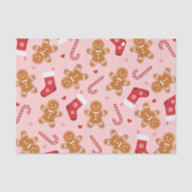 Gingerbröd Candy cane Stockings Rosa jul