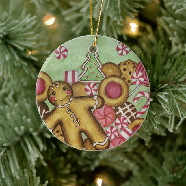 Gingerbröd Candy Cookie Ornament (Träd)