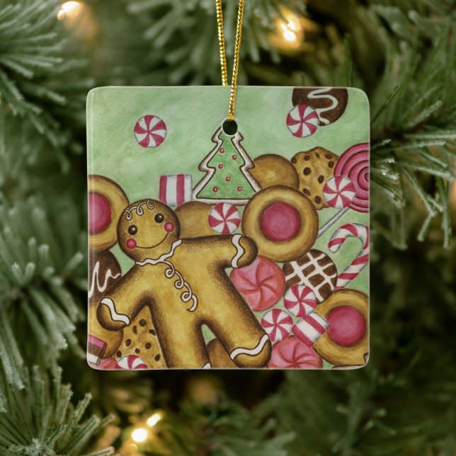 Gingerbröd Candy Cookie Ornament (Träd)