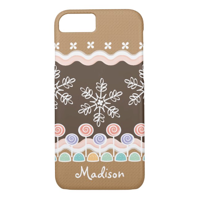 Gingerbröd Candyland Winter Wonderland Case-Mate iPhone Skal (Baksida)