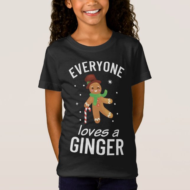 Gingerbröd Cookie All Kärlek a Ginger T Shirt (Framsida)