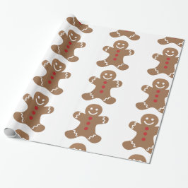 gingerbröd cookie ansikte man söt kroppsdesert presentpapper