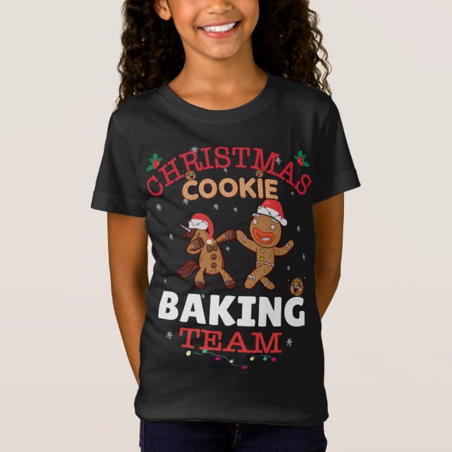 Gingerbröd Cookie Bakin T Shirt (Framsida)