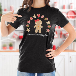 Gingerbröd Cookie Baking Crew Cute Girl Helgdag T Shirt