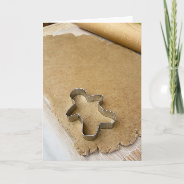 Gingerbröd Cookie Cutter Tack Kort (Framsida)