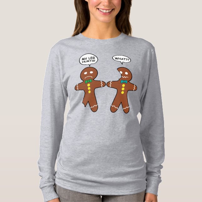 Gingerbröd Cookie jul Humor Cute T Shirt (Framsida)