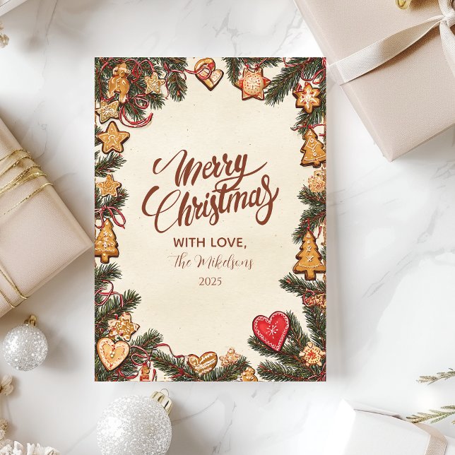 Gingerbröd Cookie-jul Julkort (Skapare uppladdad)