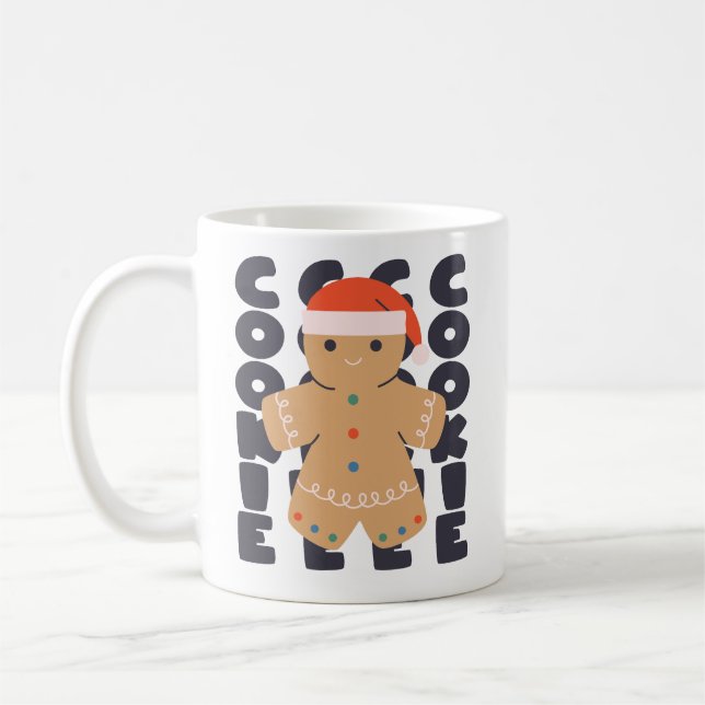 Gingerbröd Cookie-jul Kaffemugg (Vänster)