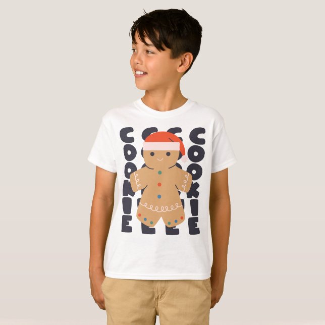 Gingerbröd Cookie-jul T Shirt (Hel framsida)