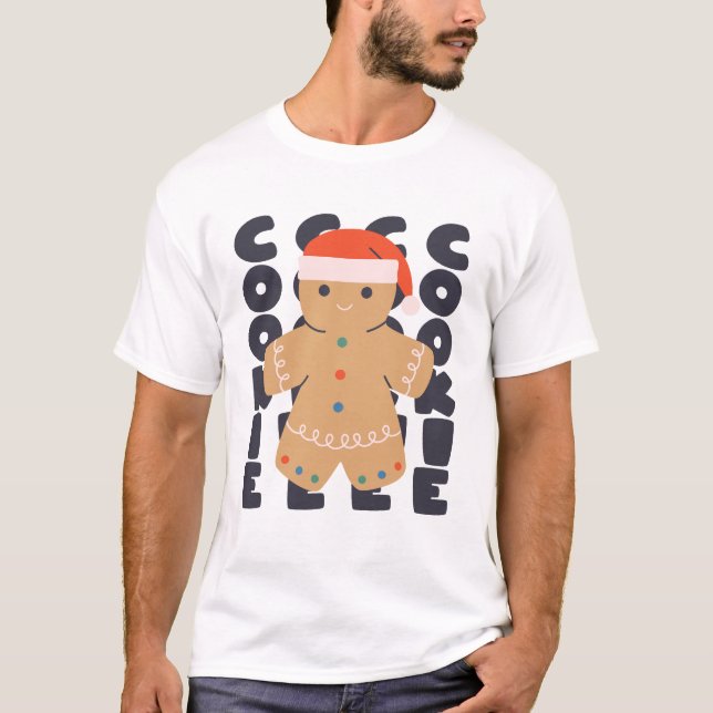 Gingerbröd Cookie-jul T Shirt (Framsida)