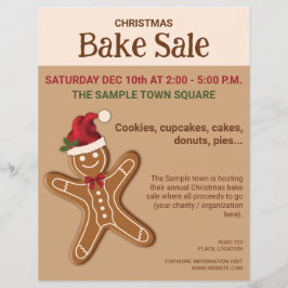 Gingerbröd Cookie-julboksaldo Reklamblad