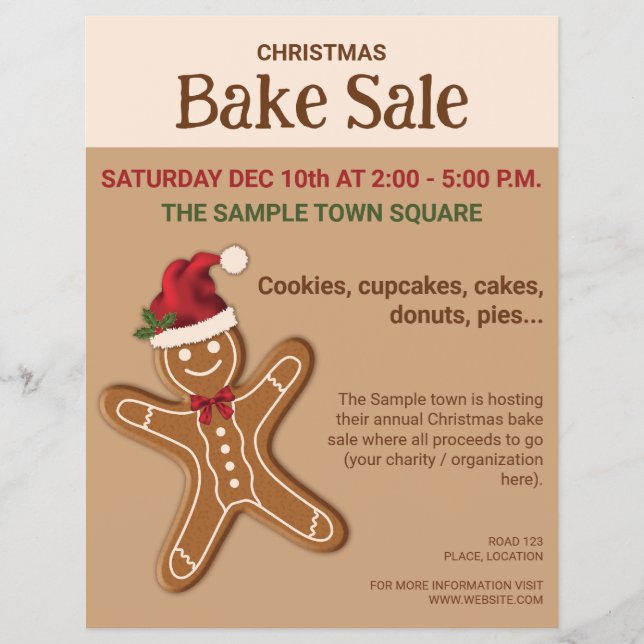 Gingerbröd Cookie-julboksaldo Reklamblad (Framsidan)