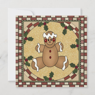 Gingerbröd Cookie-julfest Inbjudningar