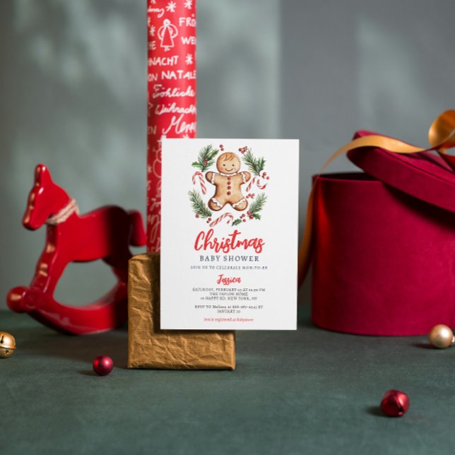 Gingerbröd Cookie-julklapp Inbjudningar (Skapare uppladdad)