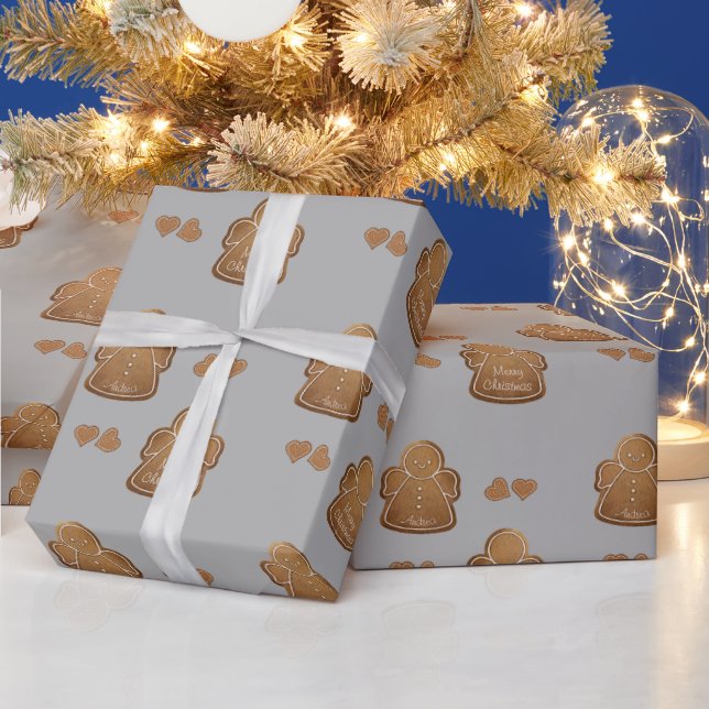 Gingerbröd Cookie Lägg till Gråttet i Angel Dove Presentpapper (Helgdagar)