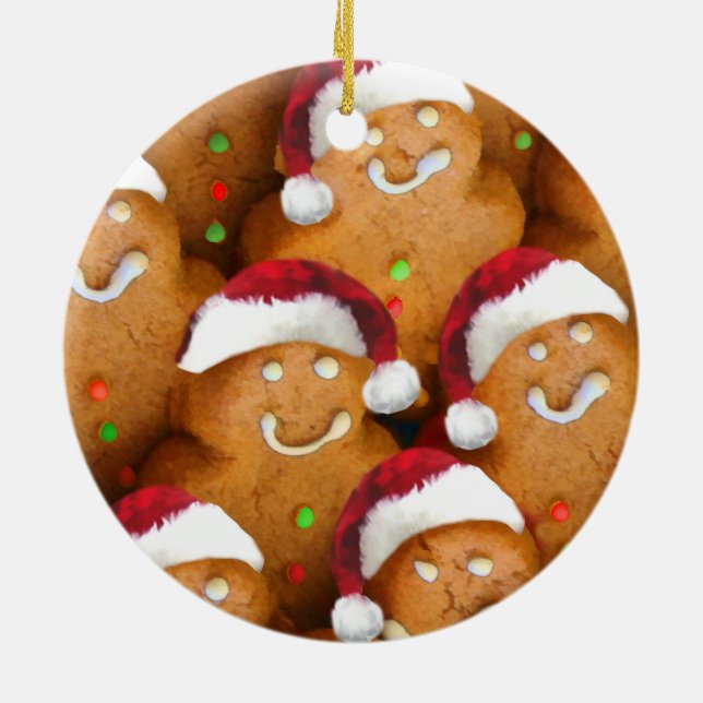 Gingerbröd Cookie Santa Julafton Ornament (Baksidan)
