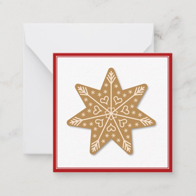 Gingerbröd Cookie-Tack Anteckningskort (Framsida)
