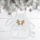 Gingerbröd Cookies Baking Bright Barnförkläde<br><div class="desc">En Barn julklapp med två vita kakor i grönt och rosa. Dessa söta små kompanjoner kommer säkert att inspirera kreativitet och glädje i varje helgdag som bakar äventyr!</div>