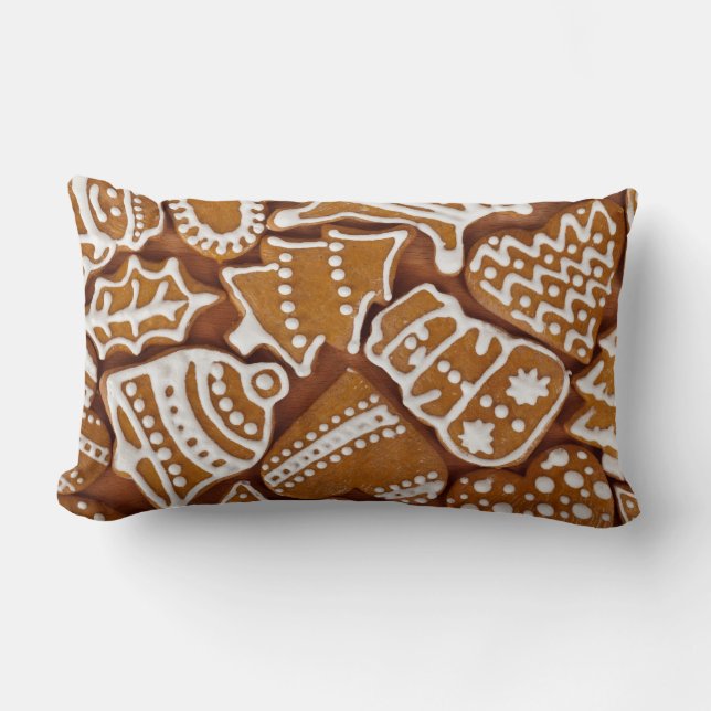 Gingerbröd Cookies dekorativ kudde (Framsida)