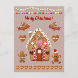 Gingerbröd Cookies Firande Helg Vykort