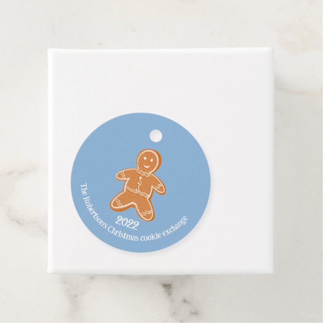 Gingerbröd Cookies Gåvor Etiketter (På plats)