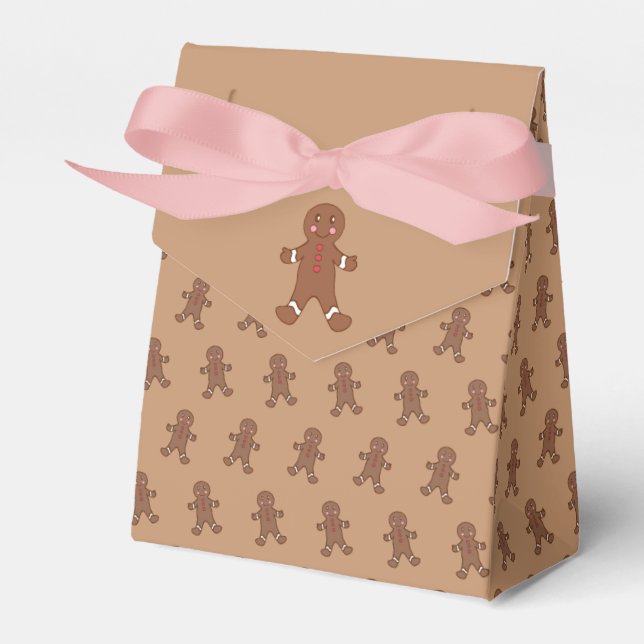 Gingerbröd Cookies Gift Box Presentaskar (Framsidan Sidan)
