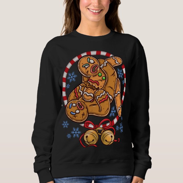 Gingerbröd Cookies God Jul Fighting Wrest T Shirt (Framsida)